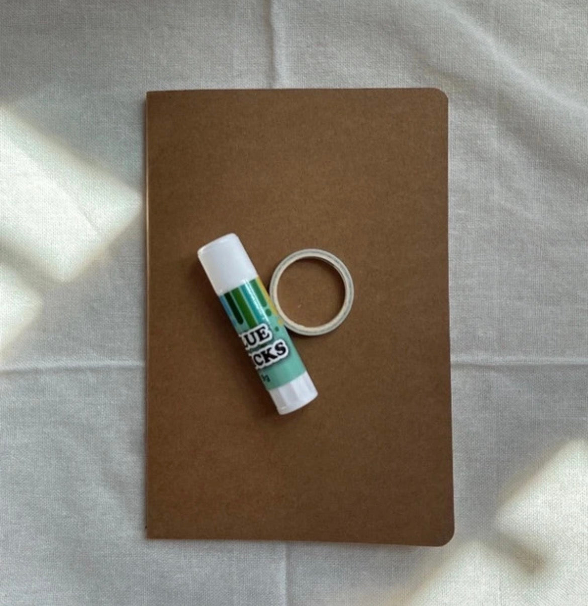 Blank Journal, Glue & Washi Tape