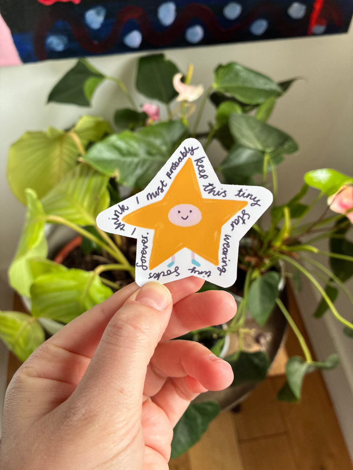 Tiny Star Wearing Tiny Socks Sticker