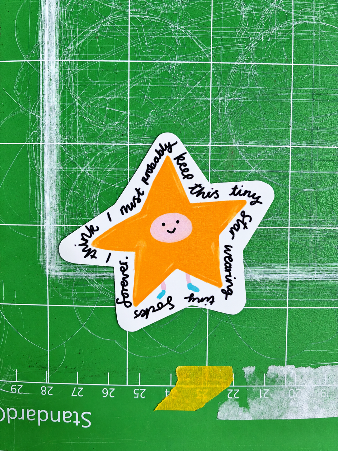 Tiny Star Wearing Tiny Socks Sticker