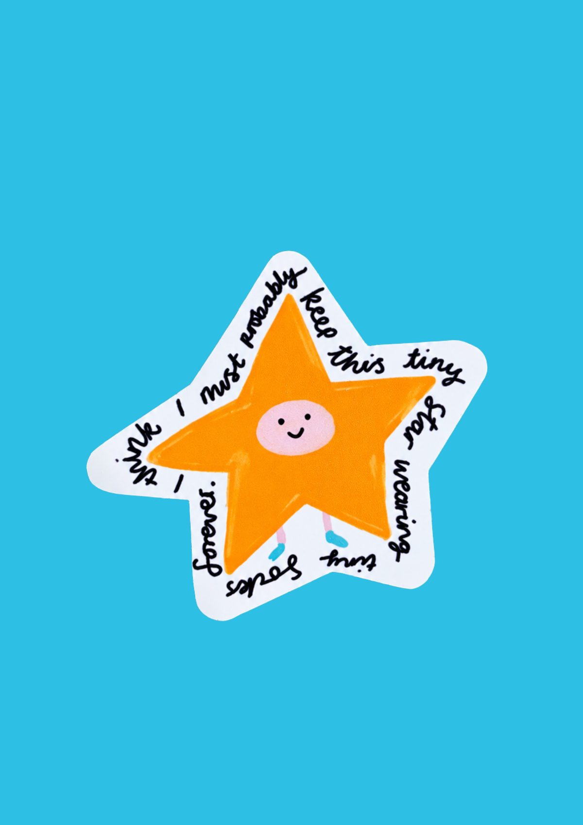 Tiny Star Wearing Tiny Socks Sticker